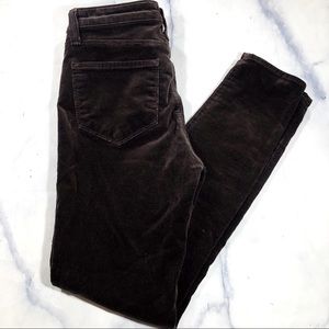 L’Agence Brown Corduroy Margot Skinny Jeans